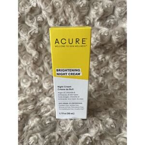Acure Brilliantly Brightening Night Cream 1.7 oz Organic and Vegan Beauty Sealed